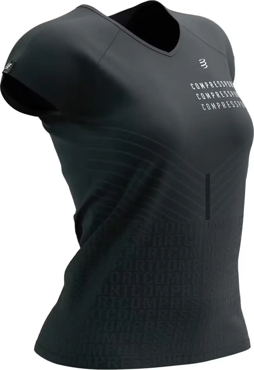 Cool Style Compressport Performance Short Sleeve Womens Running Top - Black