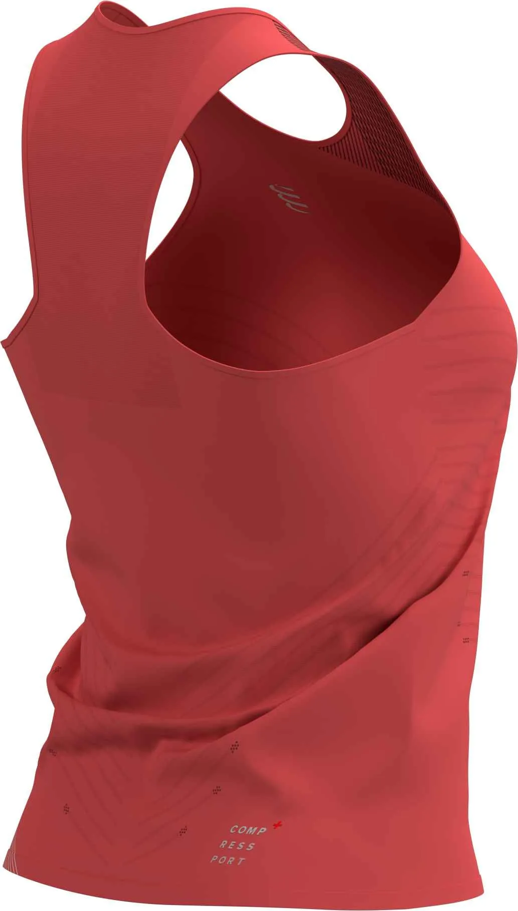 Compressport Performance Womens Running Vest Tank Top - Pink Ergonomic Seaming Tension Balanced