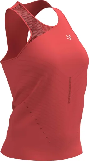 Compressport Performance Womens Running Vest Tank Top - Pink Day-to-Night Look AntiStatic Properties