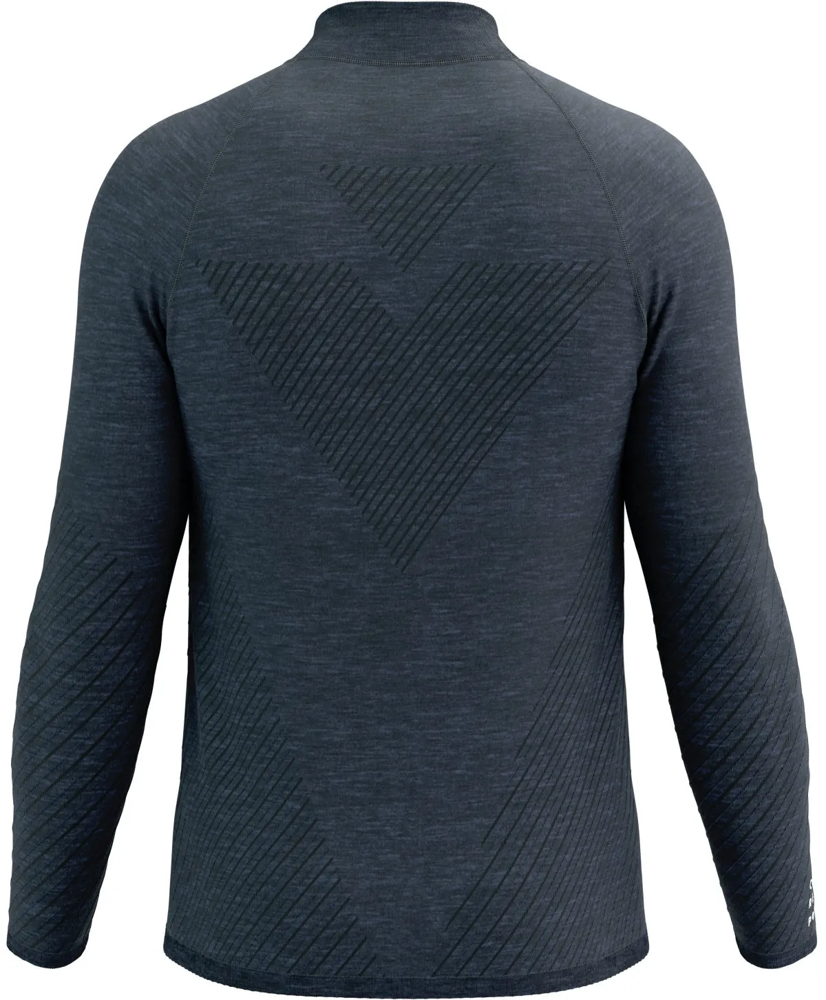 Compressport Seamless Full Zip Long Sleeve Mens Running Top - Blue Soft and Cozy OversizedSilhouette