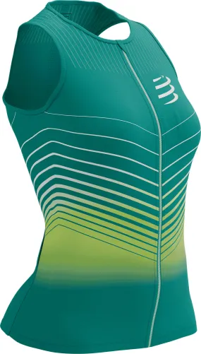 petite size On-the-Go Fashion Compressport Tri Postural Aero Sleeveless Womens Cycling Jersey - Green