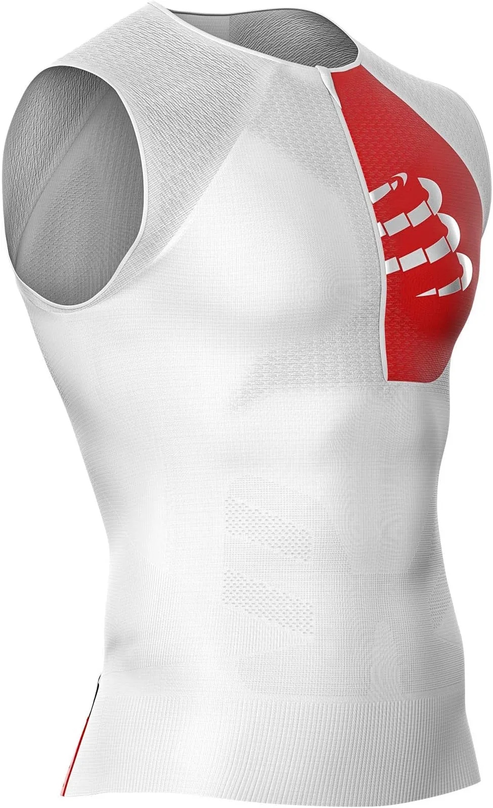 Data - transmitting Compressport Tri Postural Mens Running Vest - White