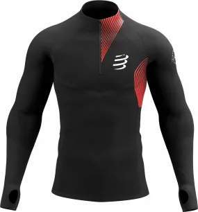 Compressport Winter Trail Postural Long Sleeve Mens Running Top - Black Picnic