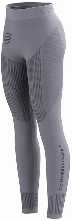 Compressport On/Off Base Layer Womens Long Running Tights - Grey Four Way Morning Jog