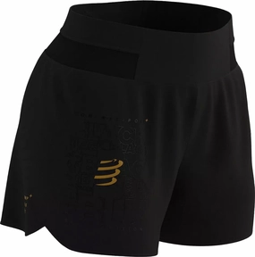 Compressport Performance Womens Running Shorts - Black Rough texture
