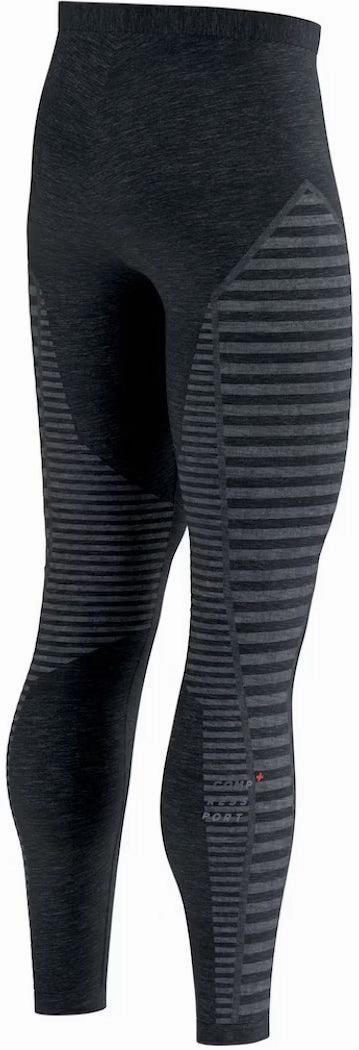 Compressport Winter Mens Long Running Tights - Black Morning Stretch Active Lifestyle