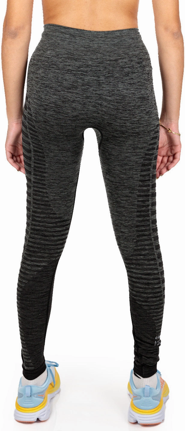 Chic Fit Compressport Winter Womens Long Running Tights - Black