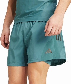 Active Wear Fit adidas Own The Run ClimaCool 2 In 1 Mens Running Shorts - Green