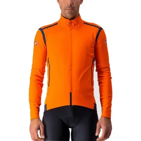 Cross Ventilation Channels Castelli Perfetto Ros Convertible Mens Cycling Jacket - Orange