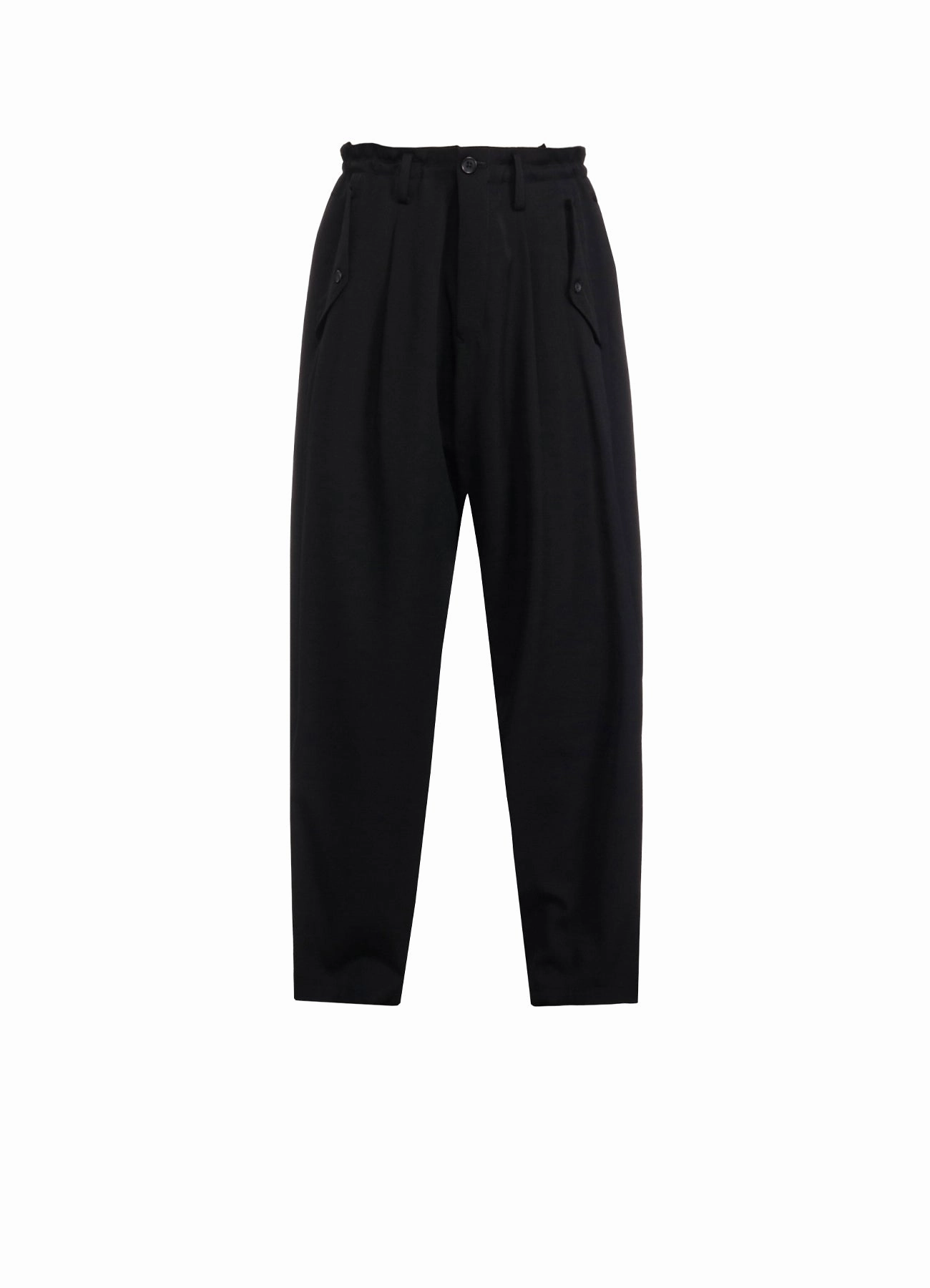 Stylish Waistband Minimal Waistband WOOL GABARDINE HEM TAB GABARDINE PANTS