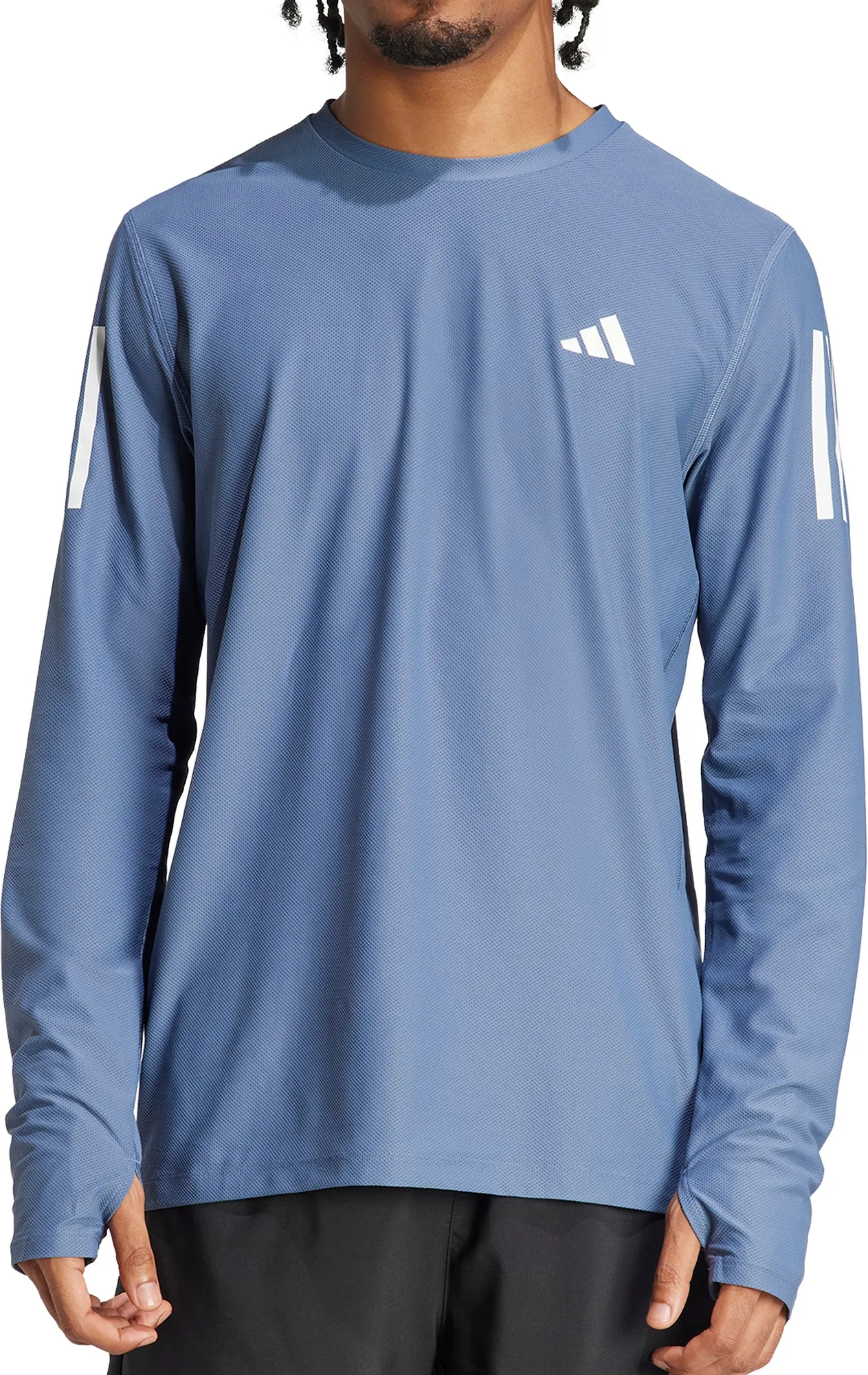 LowImpactSupport adidas Own The Run Long Sleeve Mens Running Top - Blue