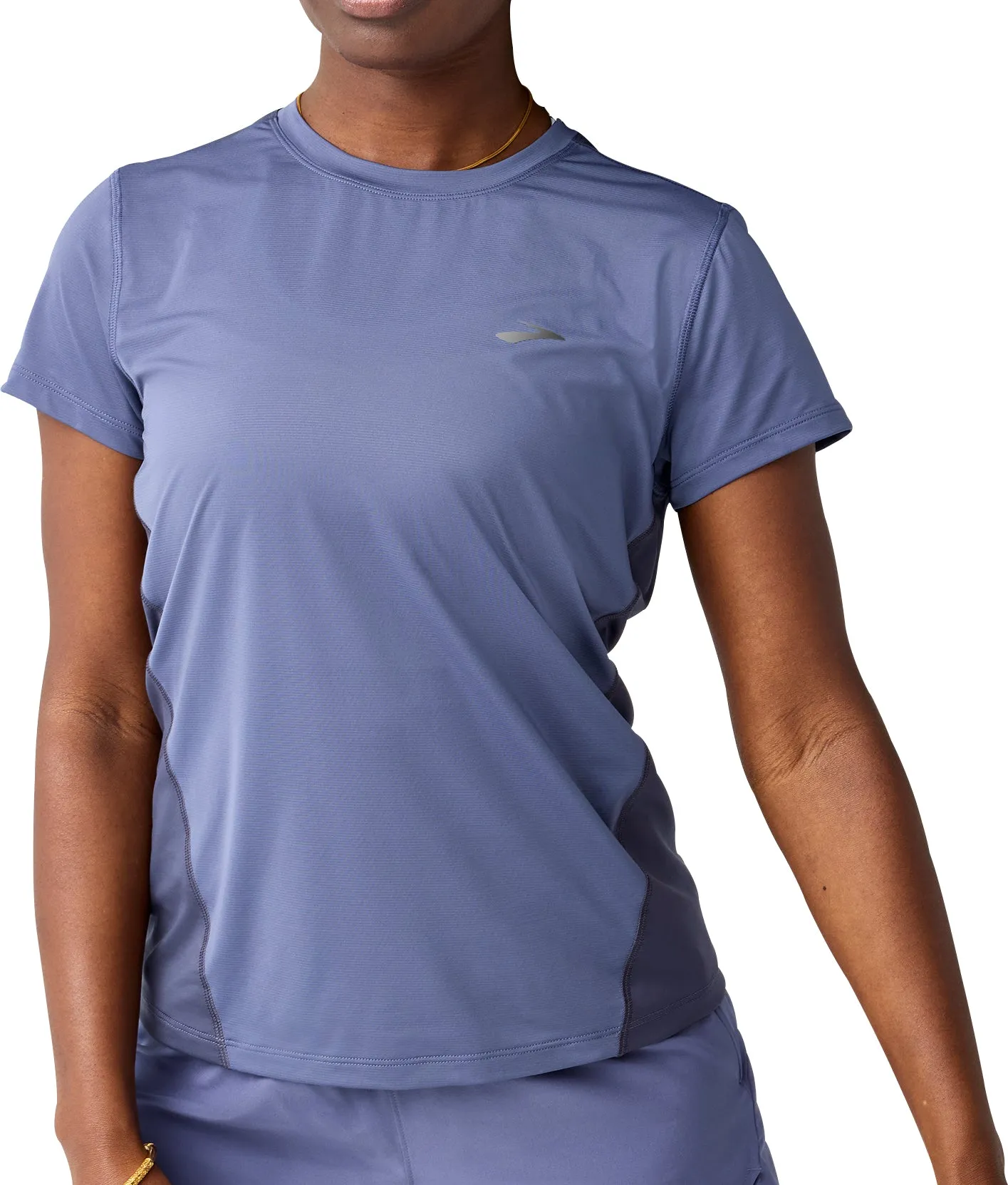 Brooks Sprint Free 3.0 Short Sleeve Womens Running Top - Blue LayeringFriendly BioBased Fibers