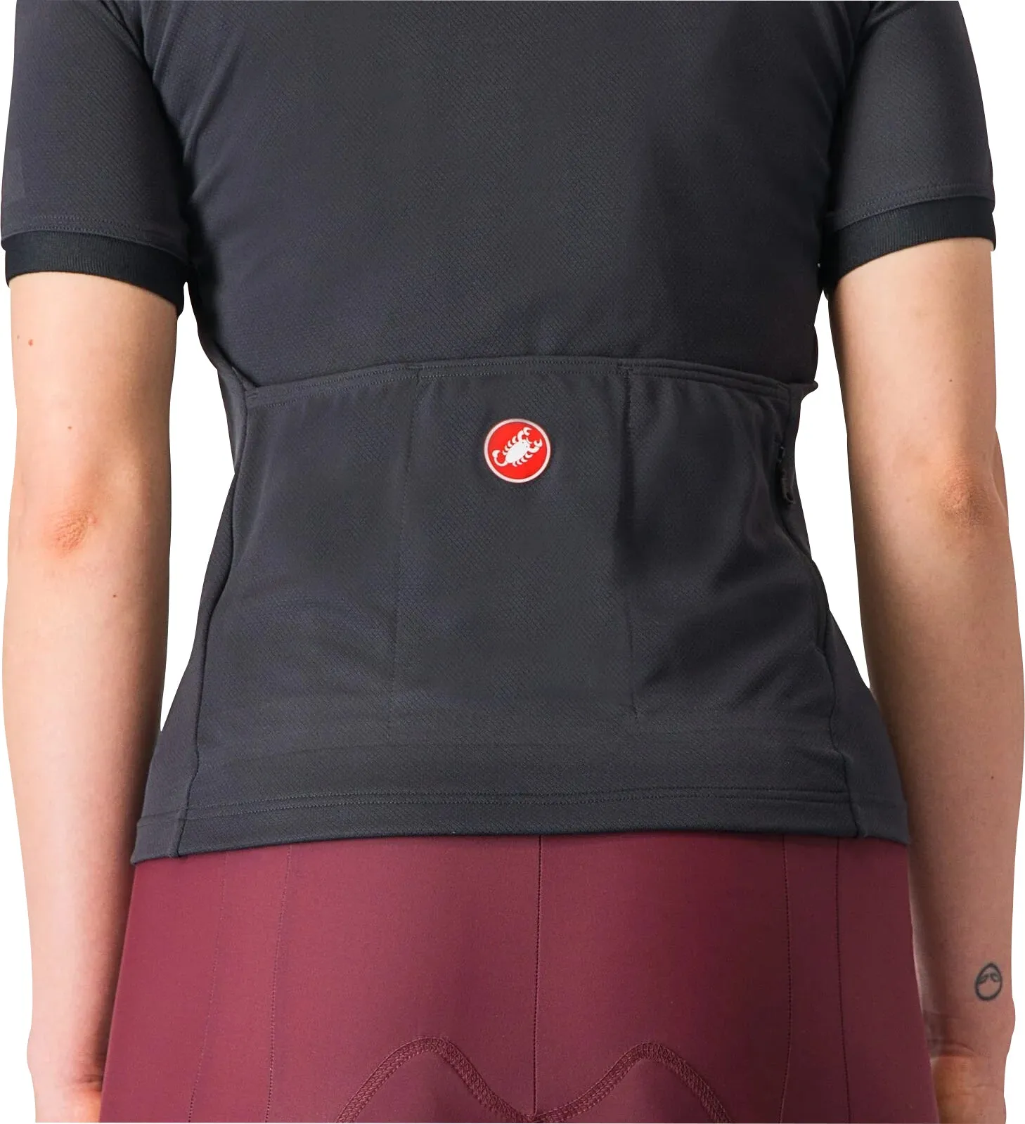 Castelli Libera Short Sleeve Womens Cycling Jersey - Black School Uniform Anti-bacterial