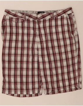 Extended Inseam Options VANS Mens Chino Shorts W34 Large Red Check Cotton