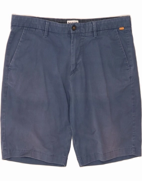 TIMBERLAND Mens Chino Shorts W36 Large Blue No Ride Up Technology Relaxed Comfort