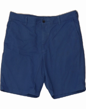 IZOD Mens Chino Shorts W36 Large Blue Cotton Quick Action