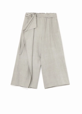 L/C INK DYED HEAVY DENIM BELTED PANTS elastic waistband Minimal Look