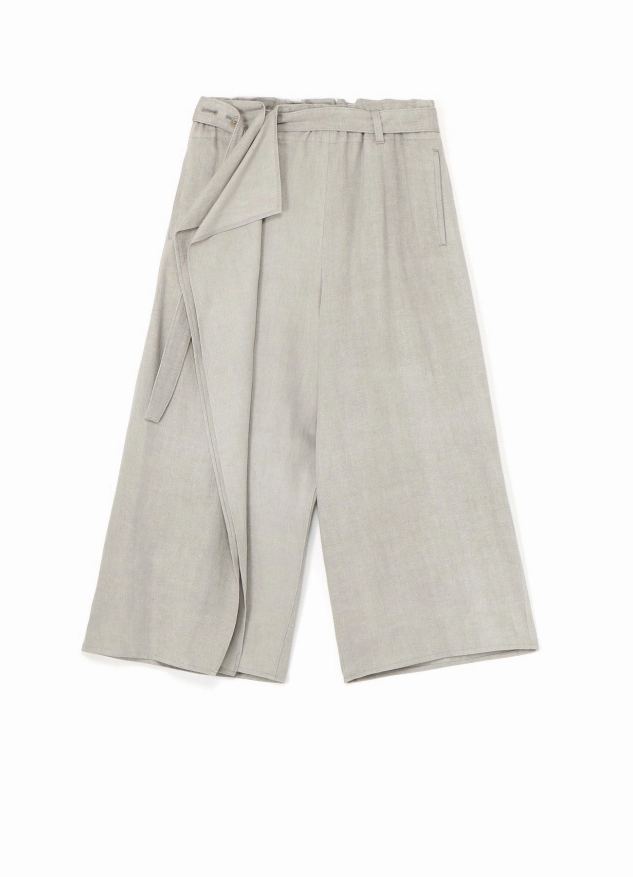 L/C INK DYED HEAVY DENIM BELTED PANTS elastic waistband Minimal Look