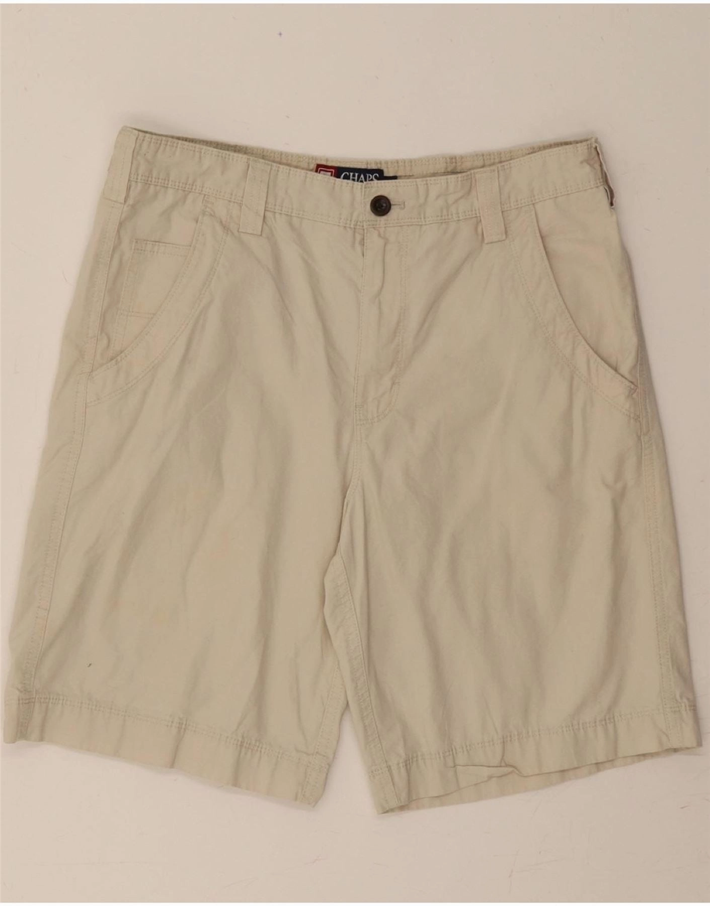 CHAPS Mens Chino Shorts W32 Medium White Cotton UV resistant