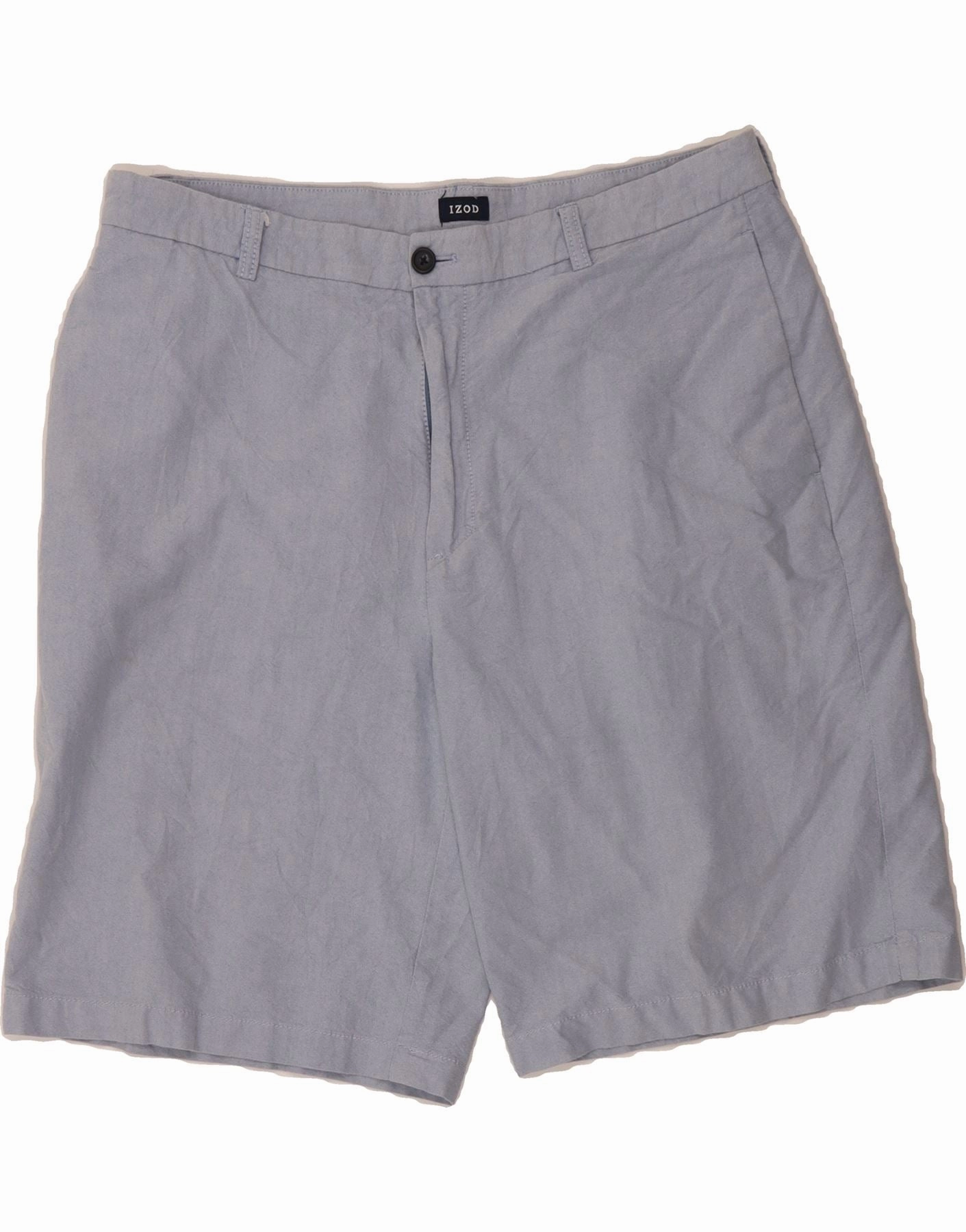 Beach Ready IZOD Mens Chino Shorts W38 XL  Blue Cotton