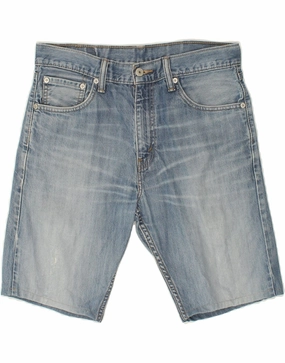 LEVI'S Mens 505 Denim Shorts W30 Medium  Blue Cotton Floral Print Chill Vibes Fit