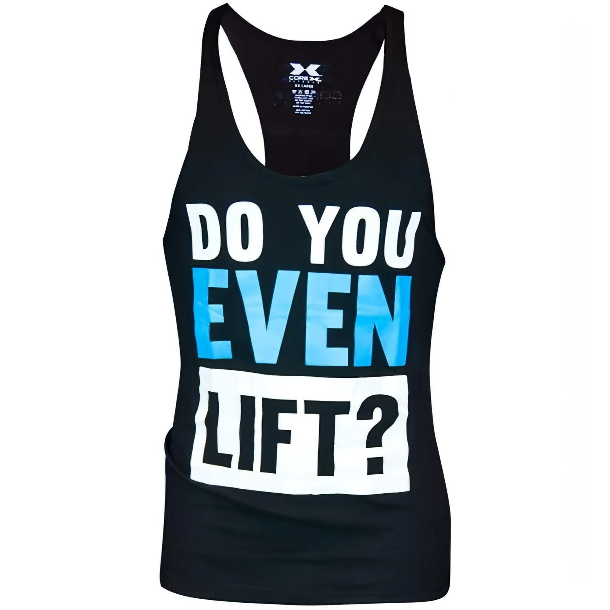 CoreX Fitness Do You Even Lift Stringer Mens Training Vest - Black research and development