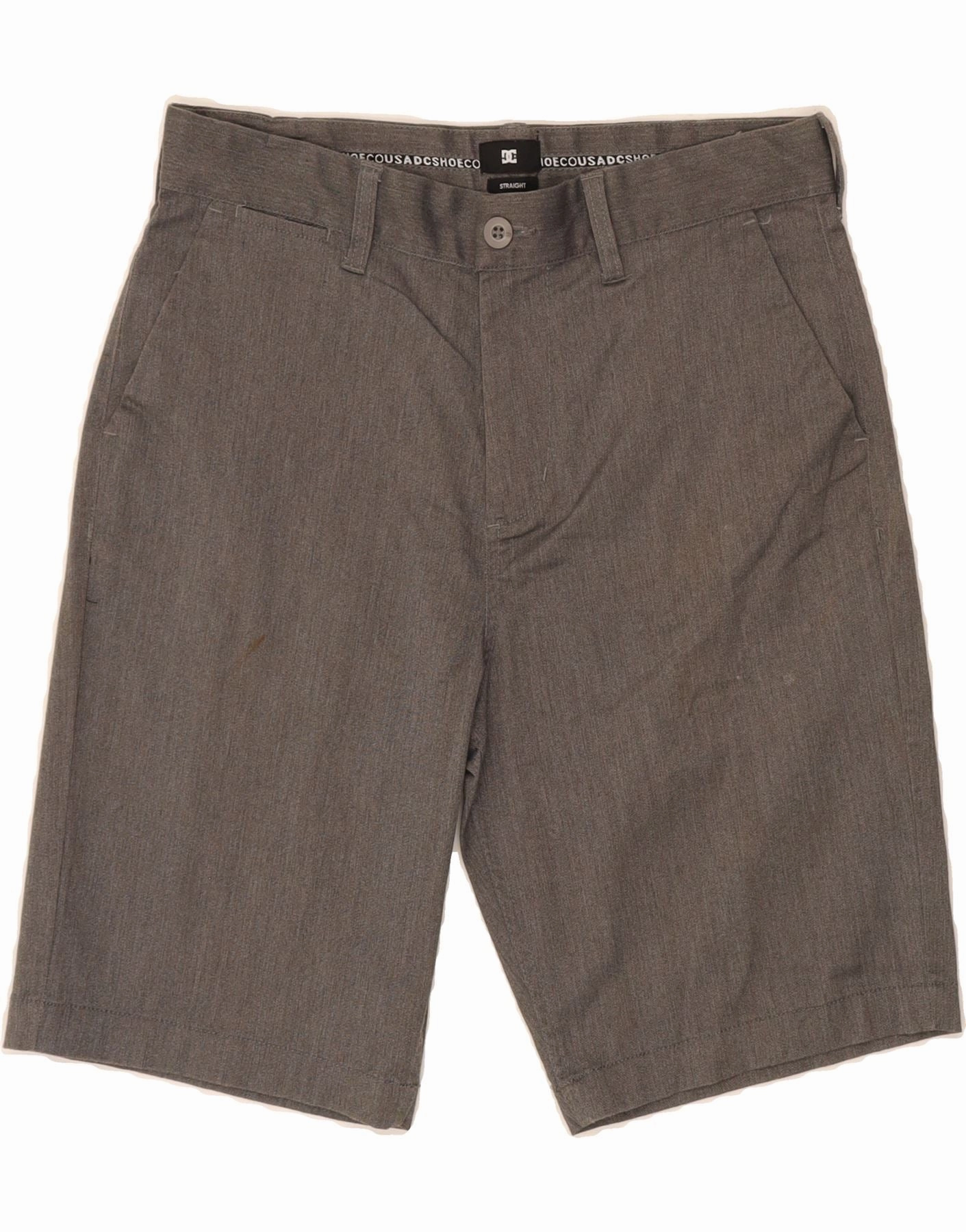 Slip Resistant Inner Grip Quick Adjust Toggles DC Mens Chino Shorts W30 Medium  Grey Cotton