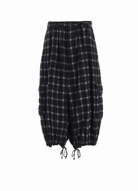 Soft Comfort Timeless Utility COTTON CUPRO PLAID PANTS