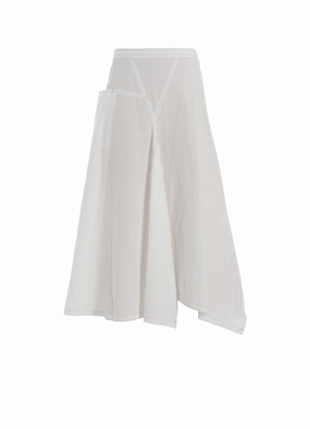 COTTON LINEN DUMP ASYMMETRIC SKIRT Chilly Layering