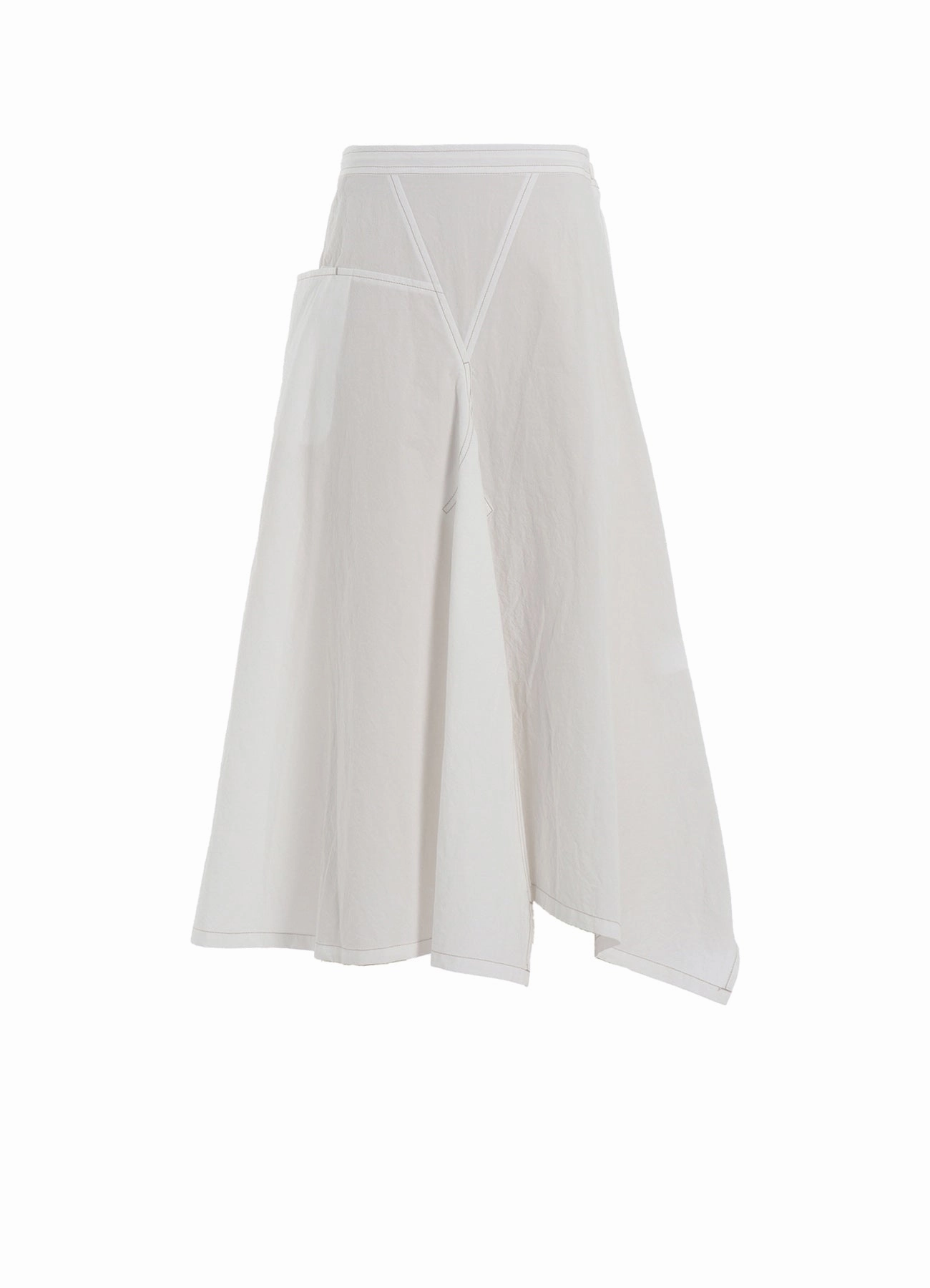 COTTON LINEN DUMP ASYMMETRIC SKIRT Chilly Layering