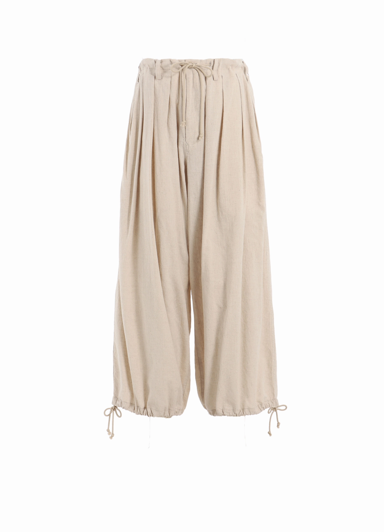COTTON/LINEN POPLIN BALLOON PANTS Low Bulk
