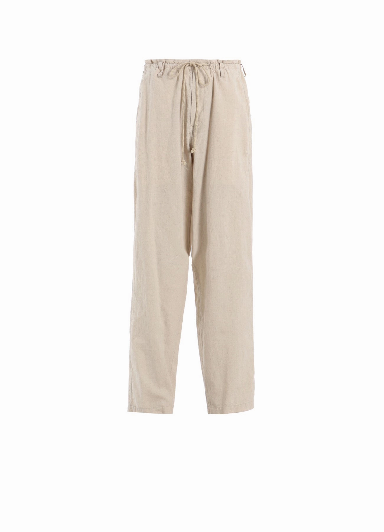 COTTON/LINEN POPLIN WAIST-STRING PANTS Functional Look Sporty Vibe