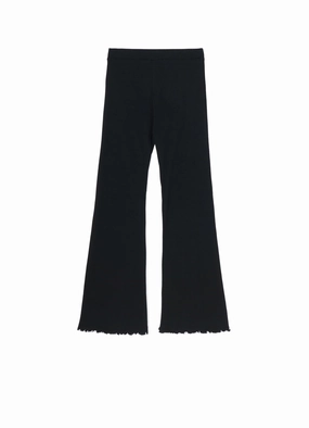 Smooth Fit Lining Soft and Light COTTON RAYON RIB FLARE PANTS