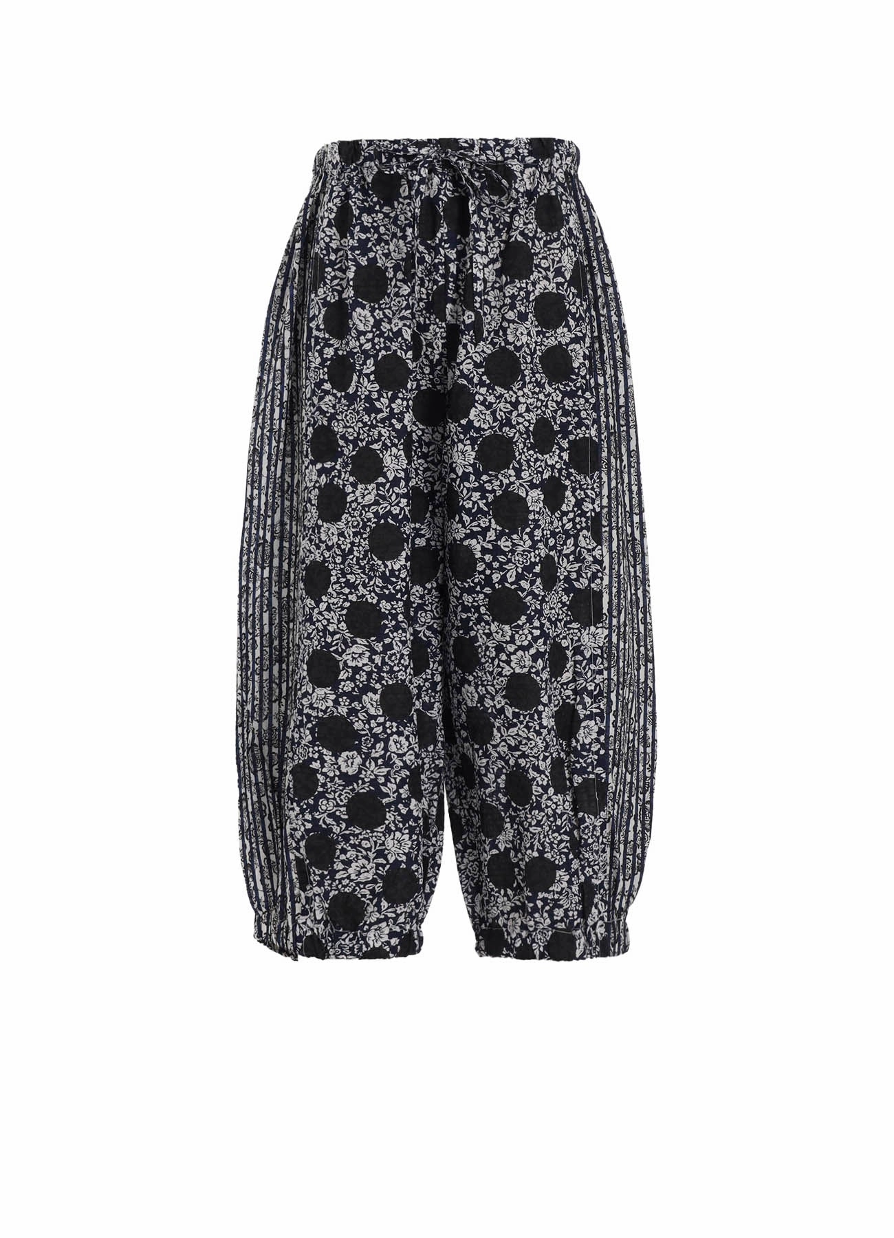 COTTON RIPPLE PRINT SWITCHING PANTS Stylish Comfort