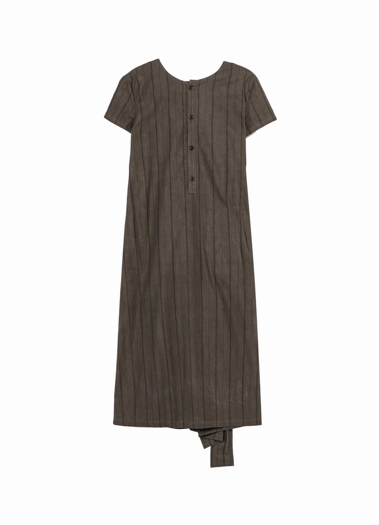 Performance Gear Sporty Style COTTON STRIPE INK DYED BACK TIE DRESS