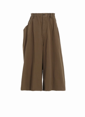 COTTON TWILL GARMENT DYE RIGHT SIDE DRAPE PANTS Travel Ready Fit