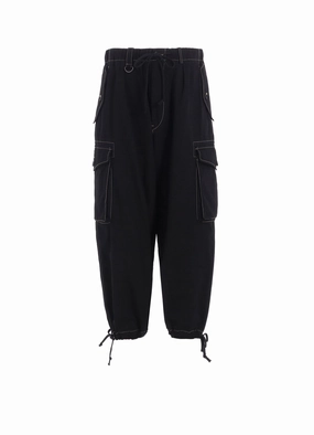 COTTON TWILL GARMENT DYED BALLOON CARGO PANTS Comfy Style Day To Night