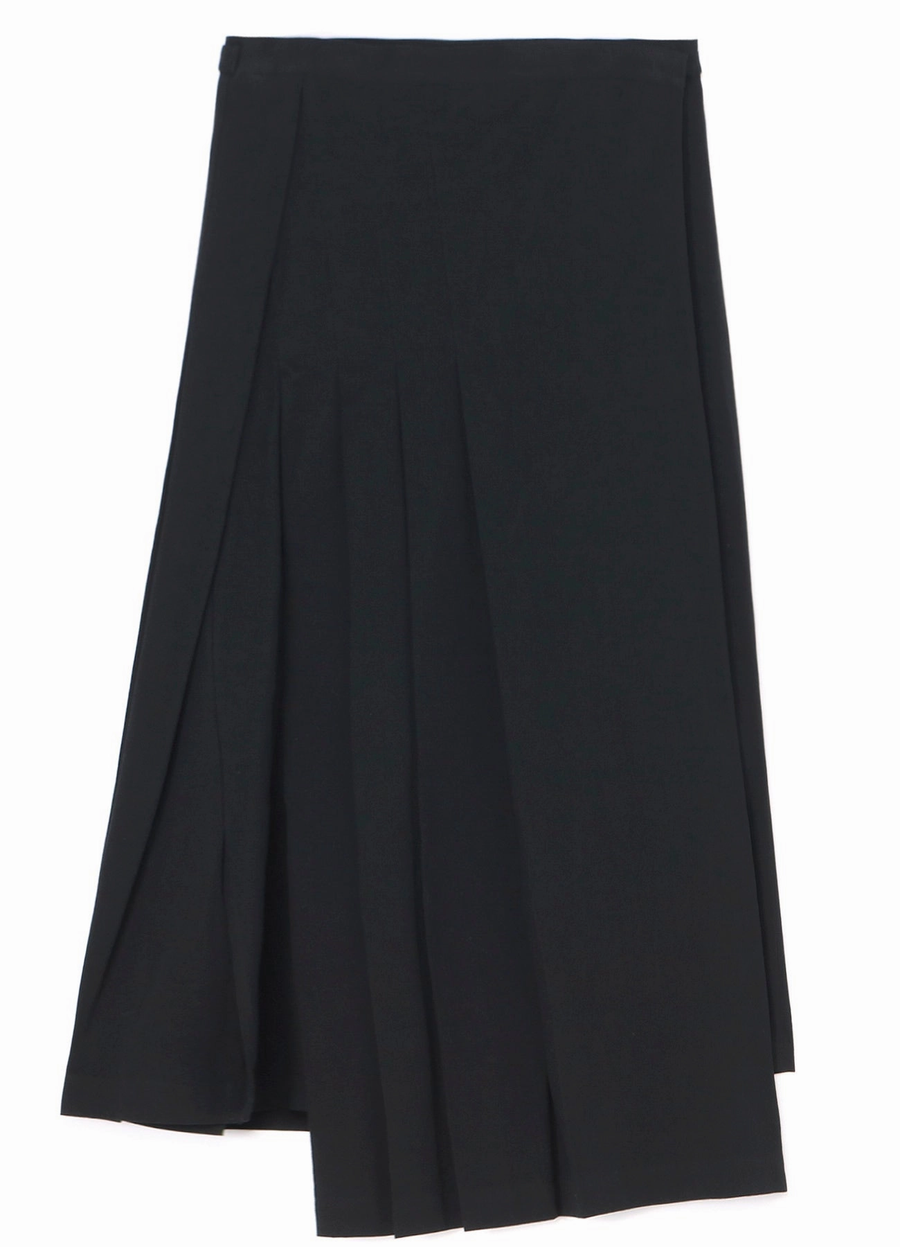 Slim Profile COTTON TWILL R PLEATED WRAP SKIRT