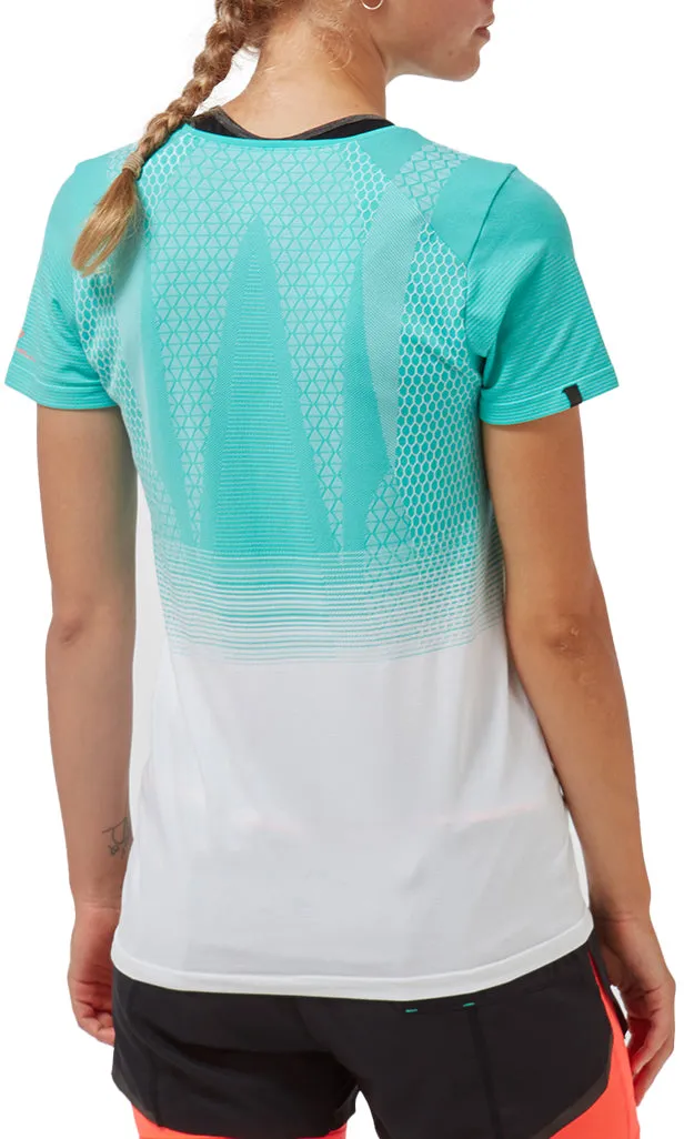 Ronhill Tech Marathon Short Sleeve Womens Running Top - Green EasyCare Fabric