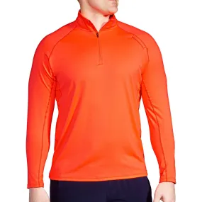 Elderly clothing Top Rated Brooks Dash Half Zip Long Sleeve Mens Running Top - Orange