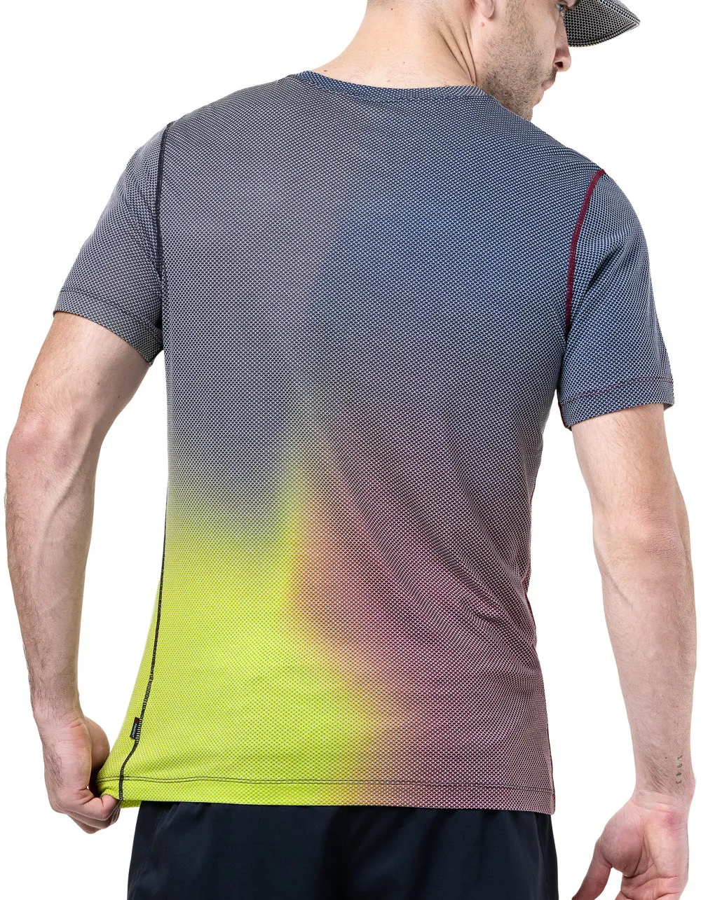 Ronhill Tech Golden Hour Short Sleeve Mens Running Top - Blue Weekend Wardrobe Fashion-Forward Fit