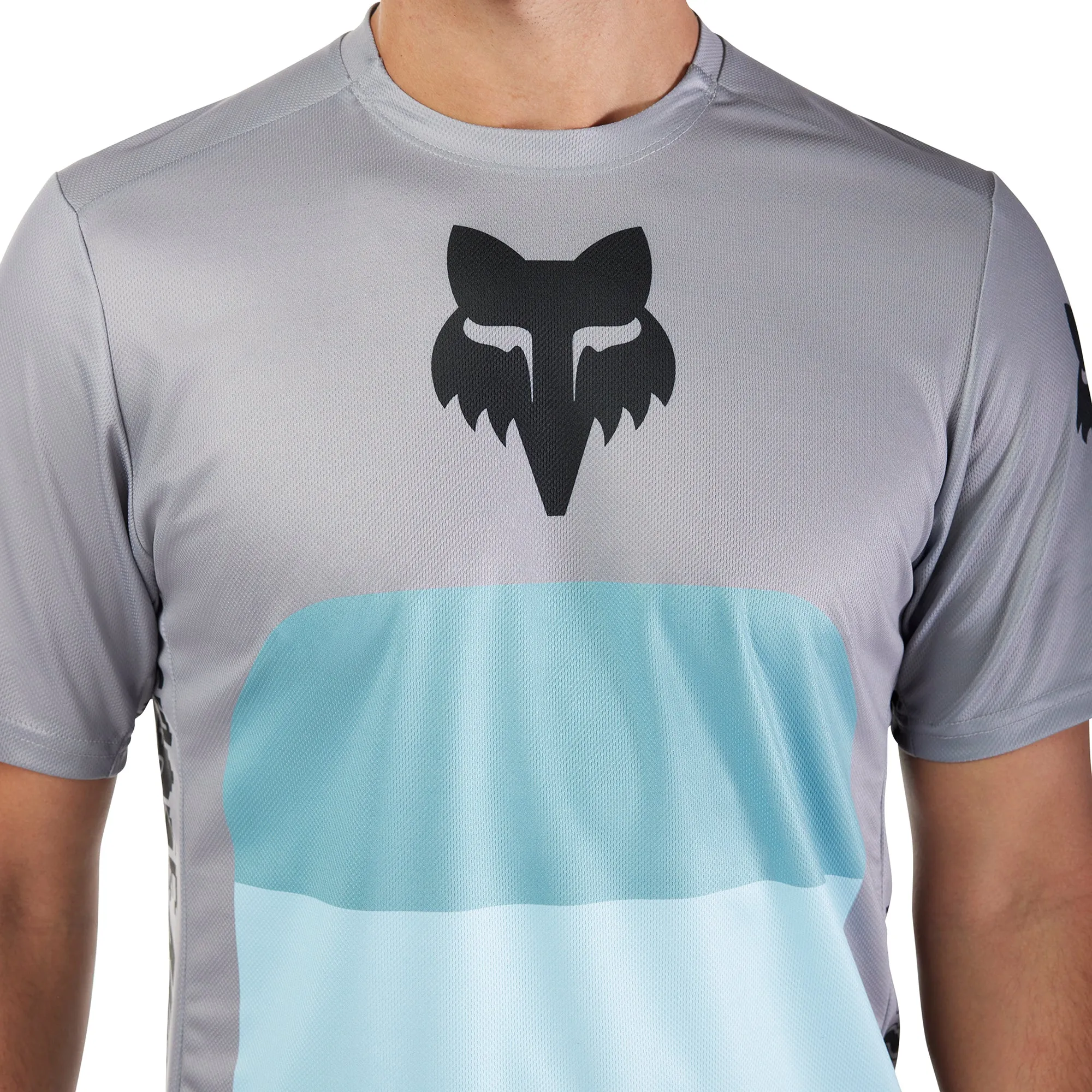 Fresh Vibes Fox Ranger Grid Short Sleeve Mens Cycling Jersey - Grey