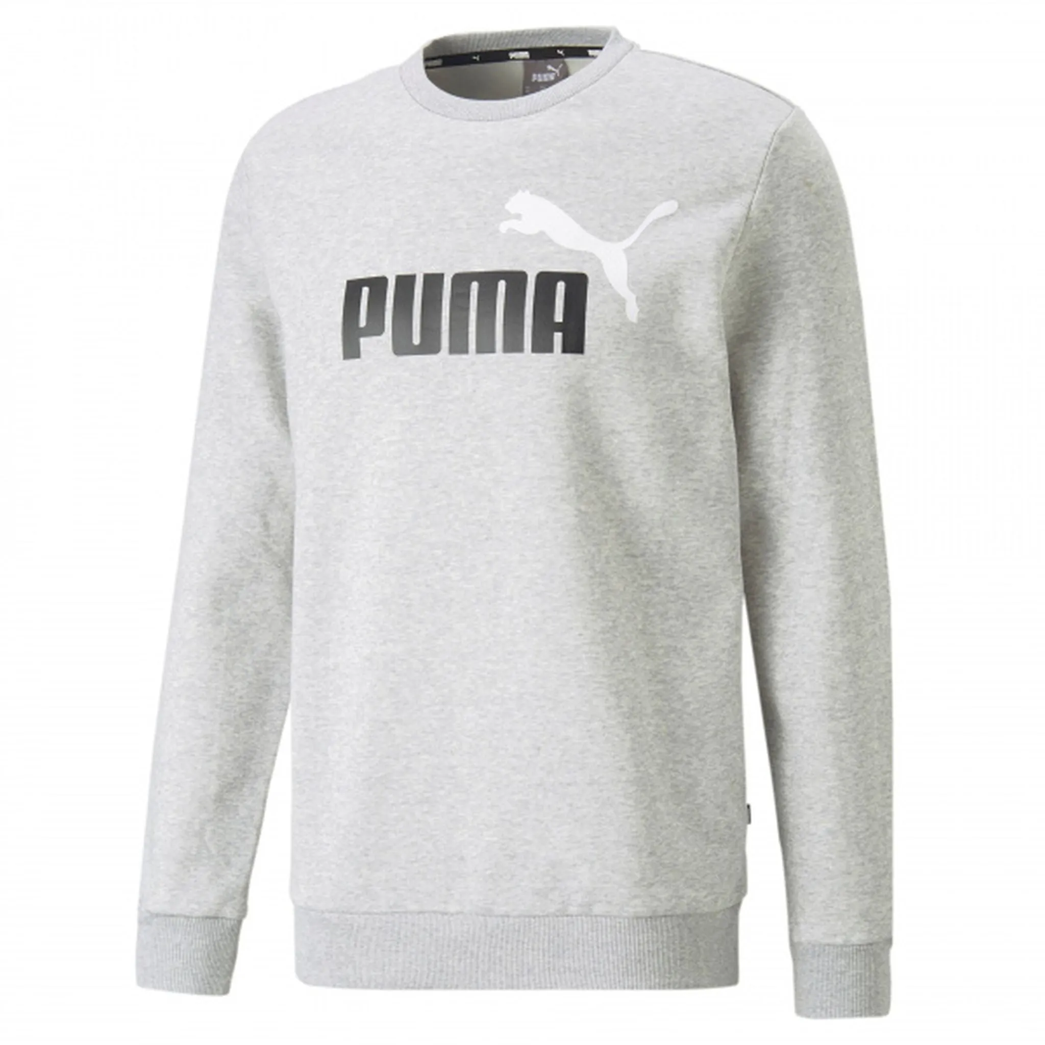 PUMA Mens Essentials  Two-Tone Big Logo Crew Drop Shoulder Construction