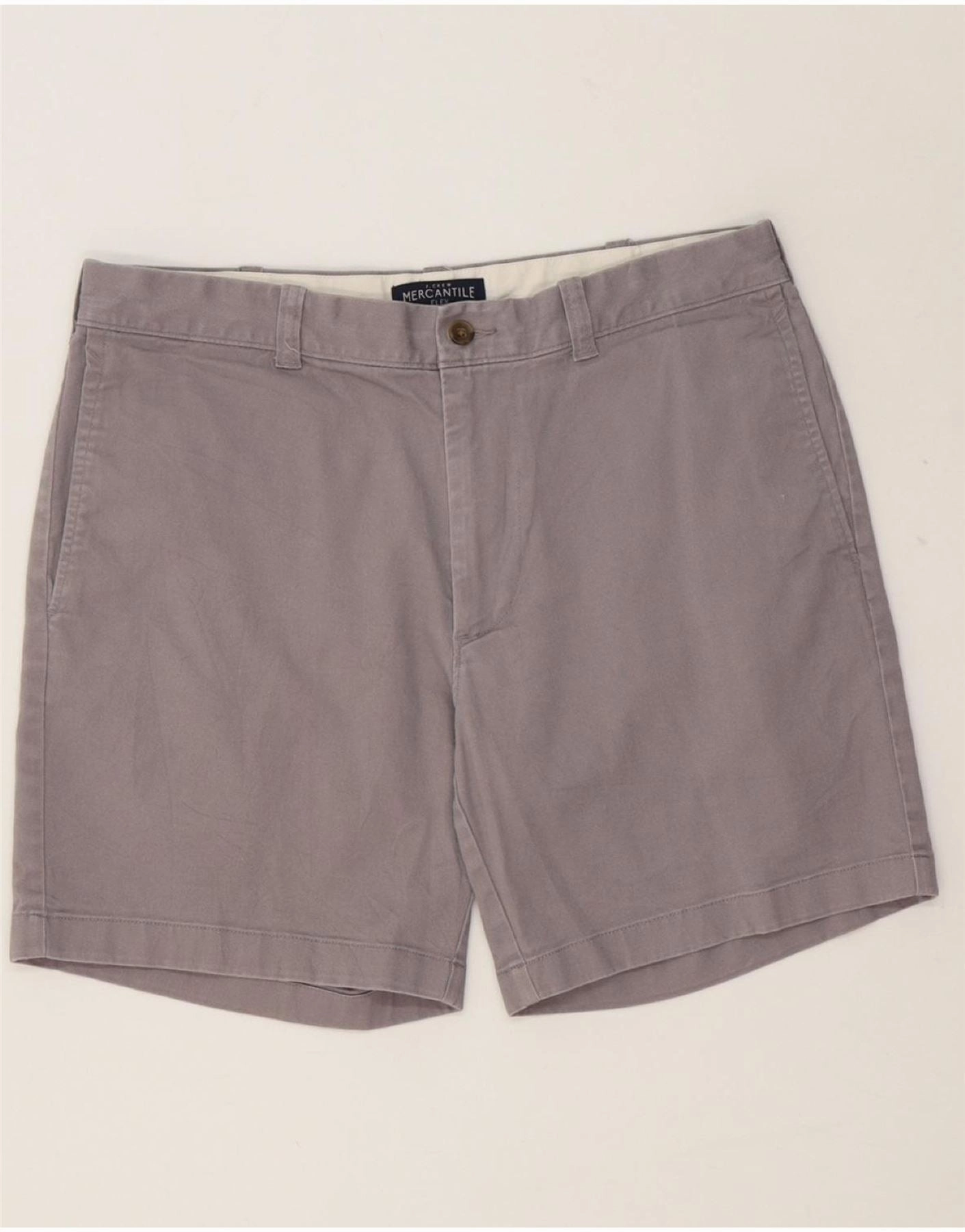 J. CREW Mens Mercantile Chino Shorts W33 Medium Grey Cotton Weekend Casual