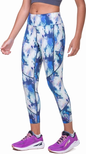 Stretch Feel Ronhill Tech Womens 7/8 Running Tights - Blue