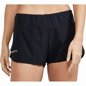 Craft PRO Hypervent Split Womens Running Shorts - Black Performance Stretch