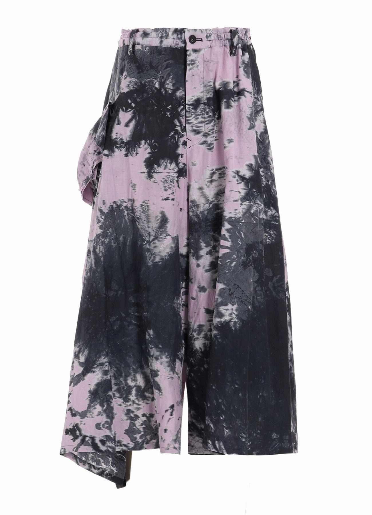 Structured Hemline Multi Pocket Design CU/C TWILL THRENE DYE RIGHT DRAPE PANTS