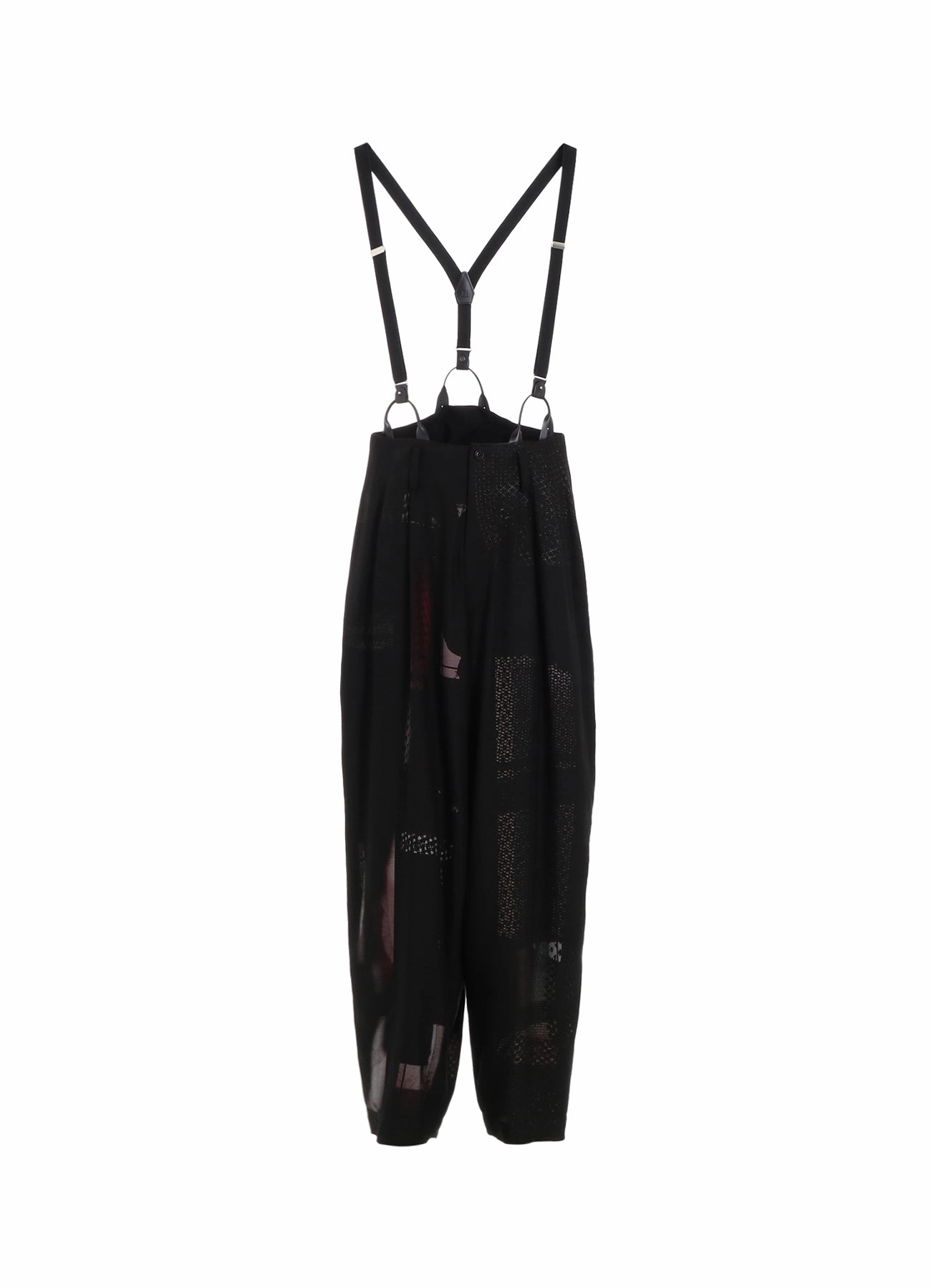 CU/DUNGAREE TWILL DARK NEON PRINT SUSPENDER PANTS City Ready