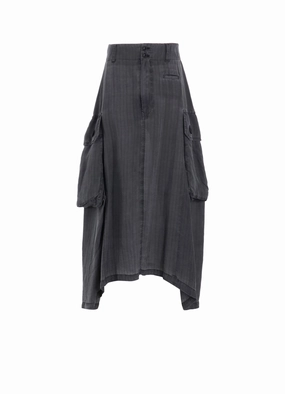 CUPRO STRIPE CARGO SKIRT Bootcut shape