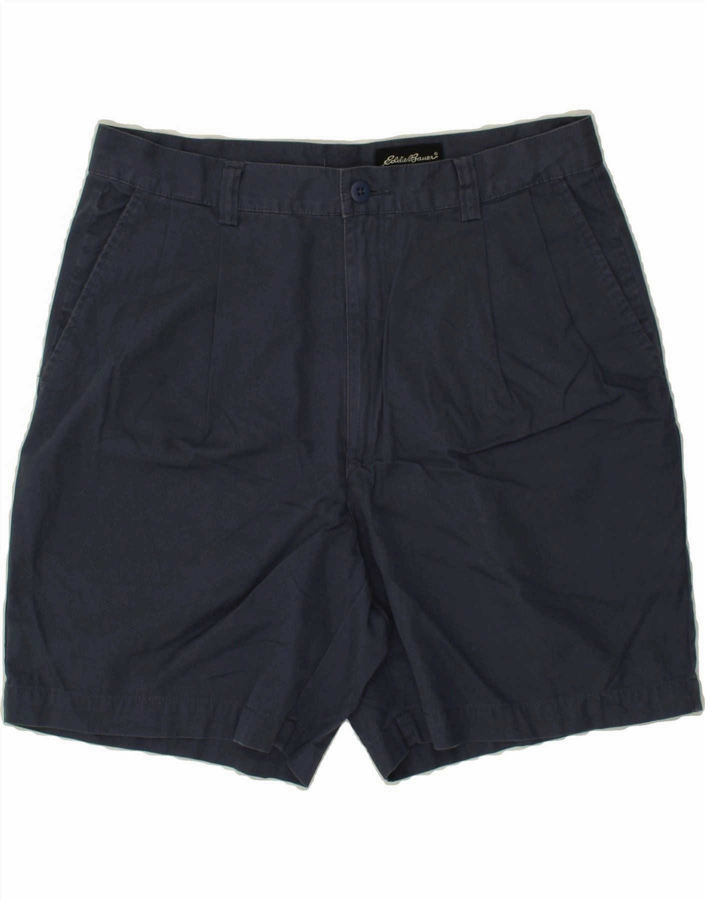Versatile Design EDDIE BAUER Mens Pegged Chino Shorts W35 Large Navy Blue Cotton